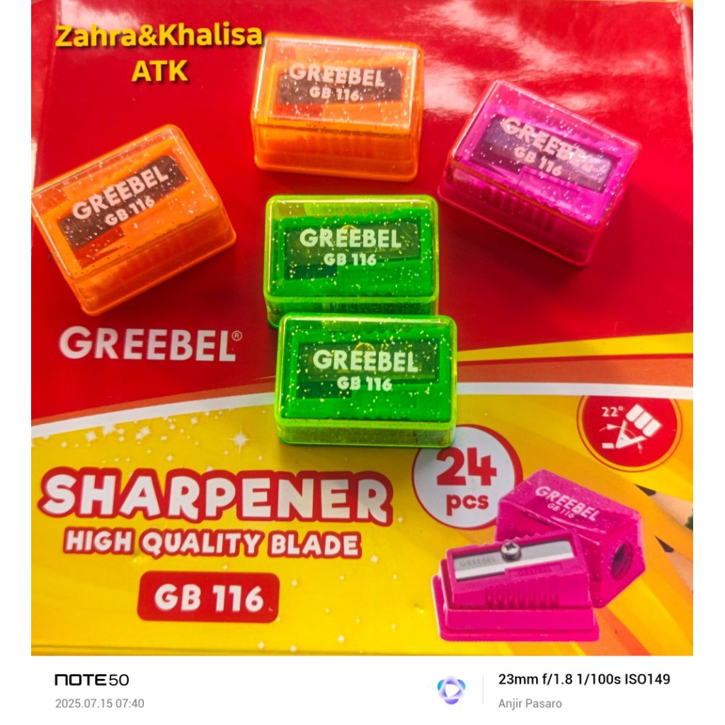 

Rautan pensil Mrek Grebeel rautan pencil sharpener grebeel per pcs