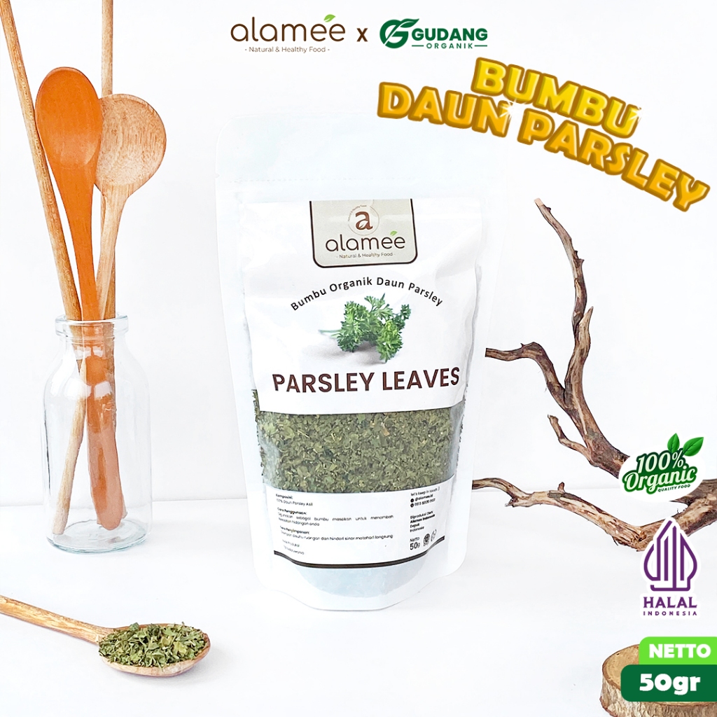 

alamee bumbu organik parsley 50 gram dari petani lokal dengan herba segar dan rasa unik herbal