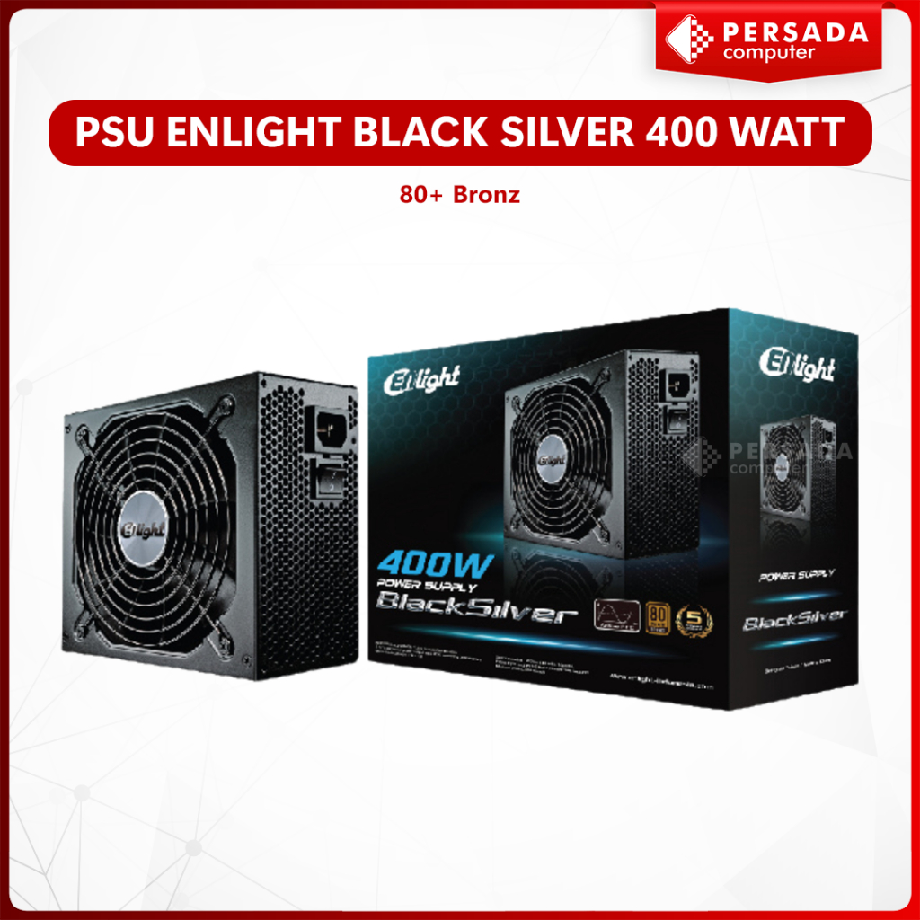 PSU Enlight Black Silver 400 Watt 80+ Bronze