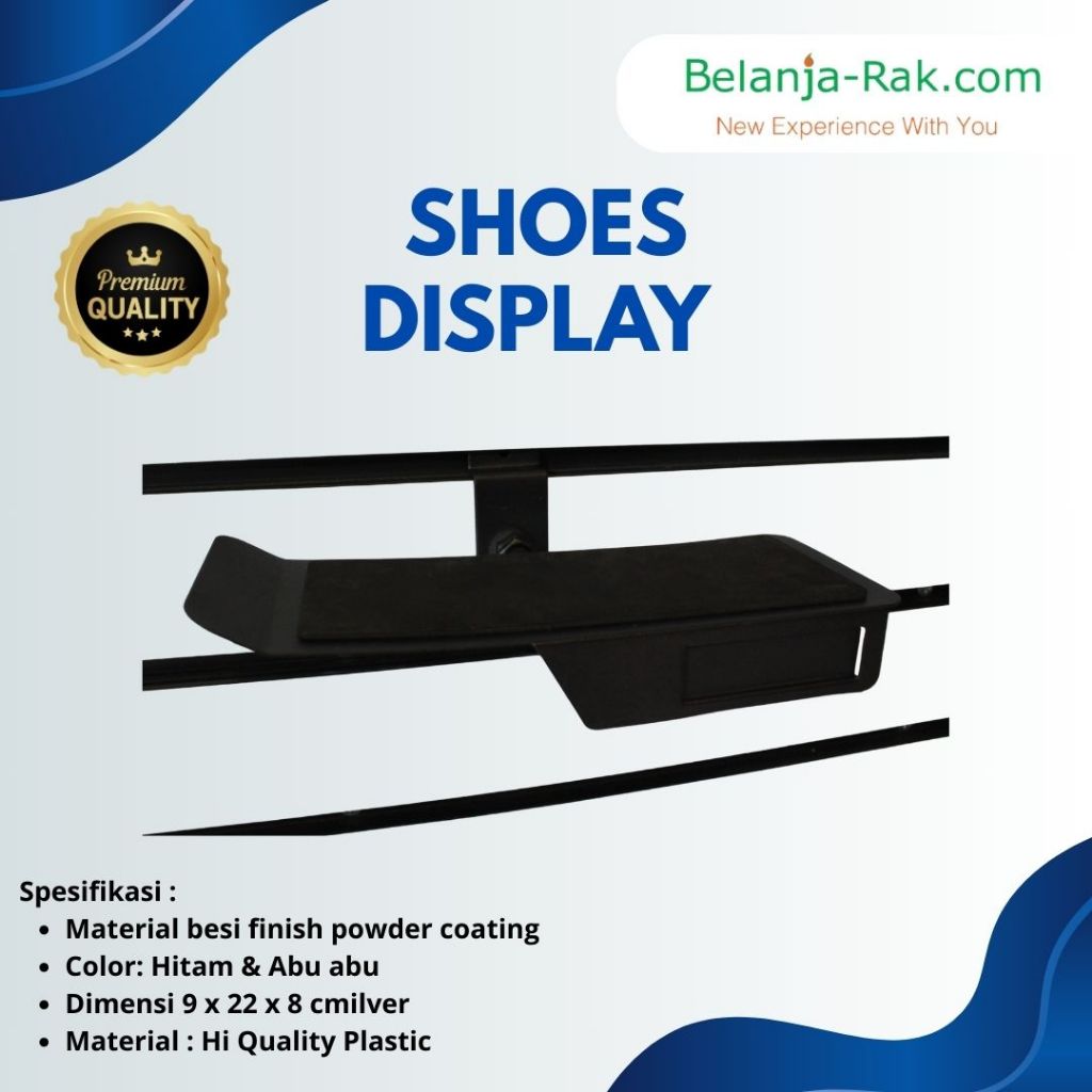Shoe Display For Slatwall Untuk Display Sepatu di Toko