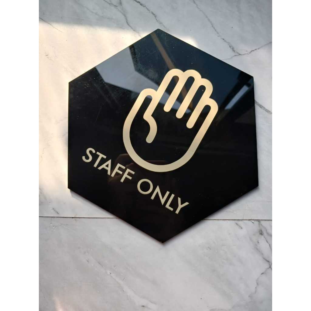 

Sign akrilik staff only / penanda ruangan/ signboard staff only