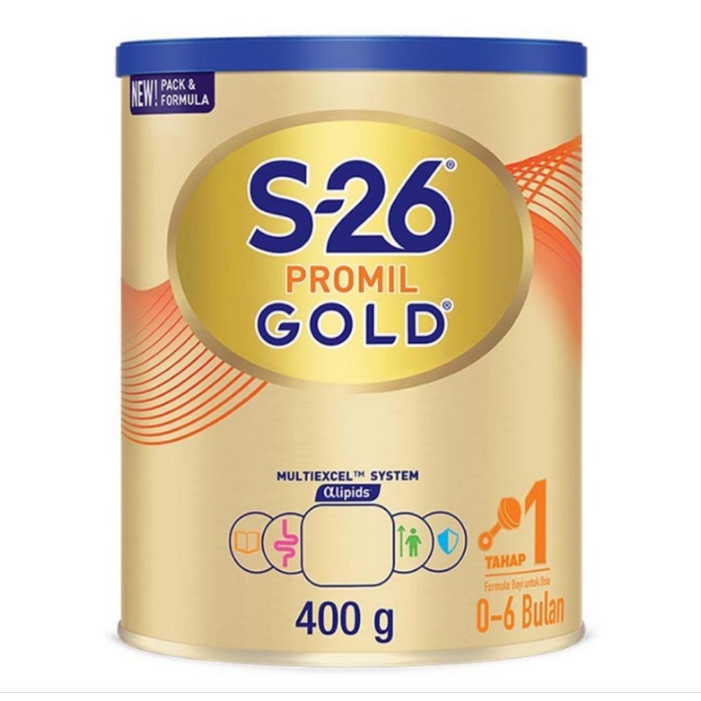 

S-26 Promil Gold Tahap 1 Susu Formula Bayi 0-6 Bulan 400g