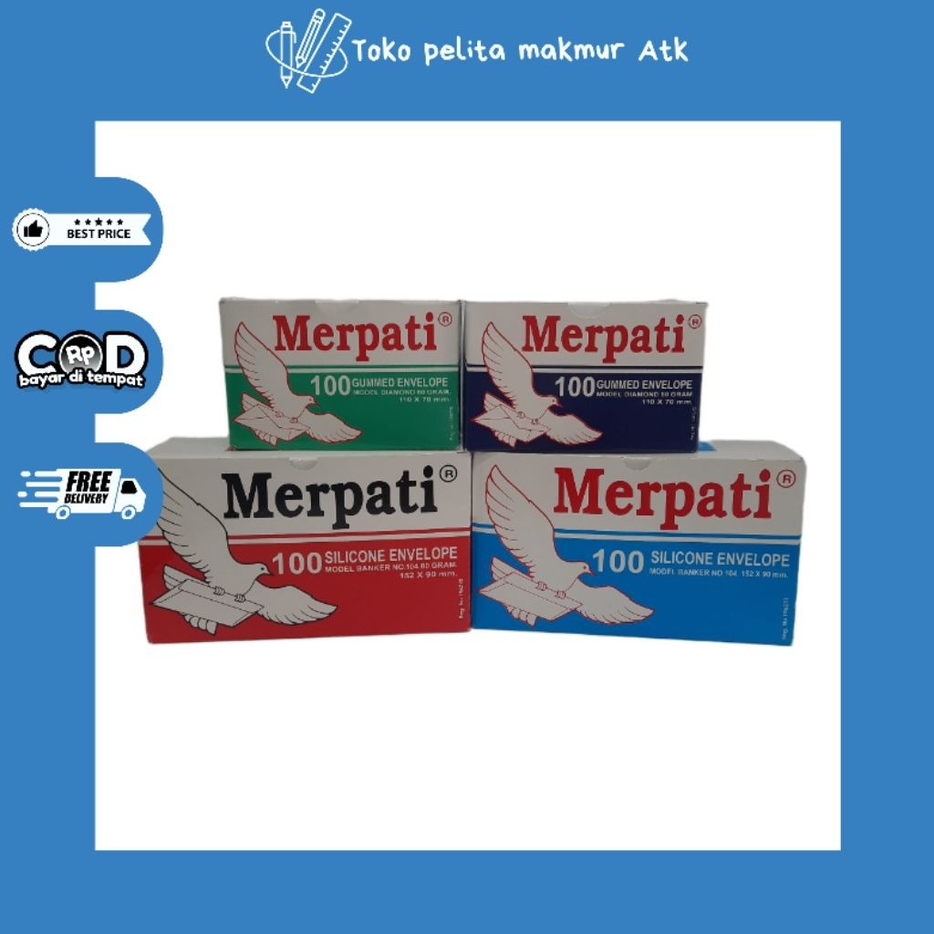 

AMPLOP MERPATI 104 ( 1 pack isi 100)