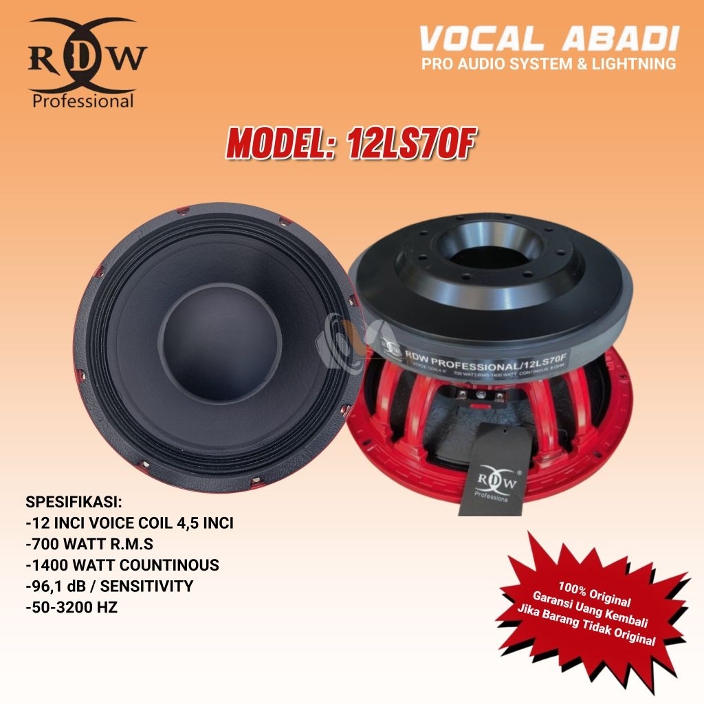 SPEAKER COMPONENT RDW 12LS70F