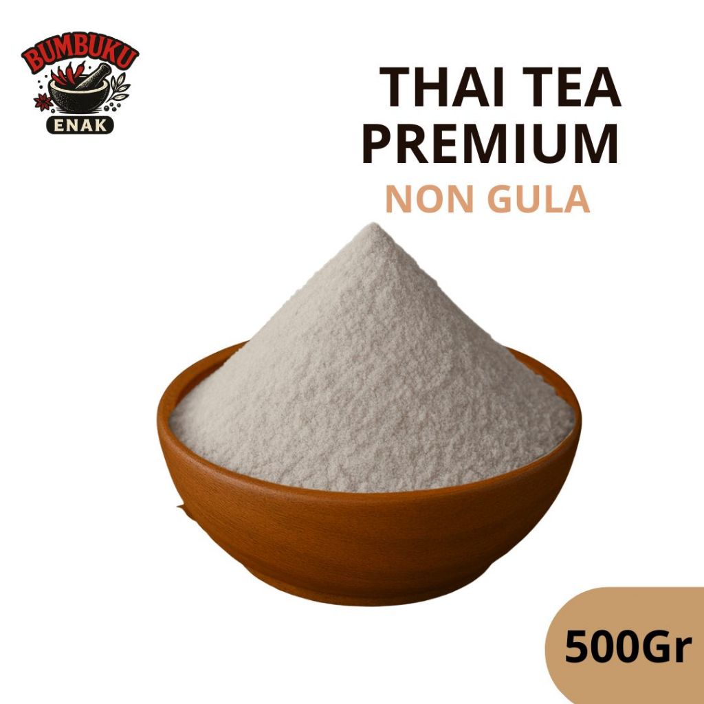 

Bubuk Minuman Non Gula Rasa Thai Tea Premium 500gr – Bubuk Minuman Thailand Otentik untuk Cafe, UMKM & Menu Sehat