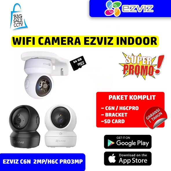 PROMO CAMERA IP WIRELESS EZVIZ C6N/H6C 3MP  BERGARANSI RESMI