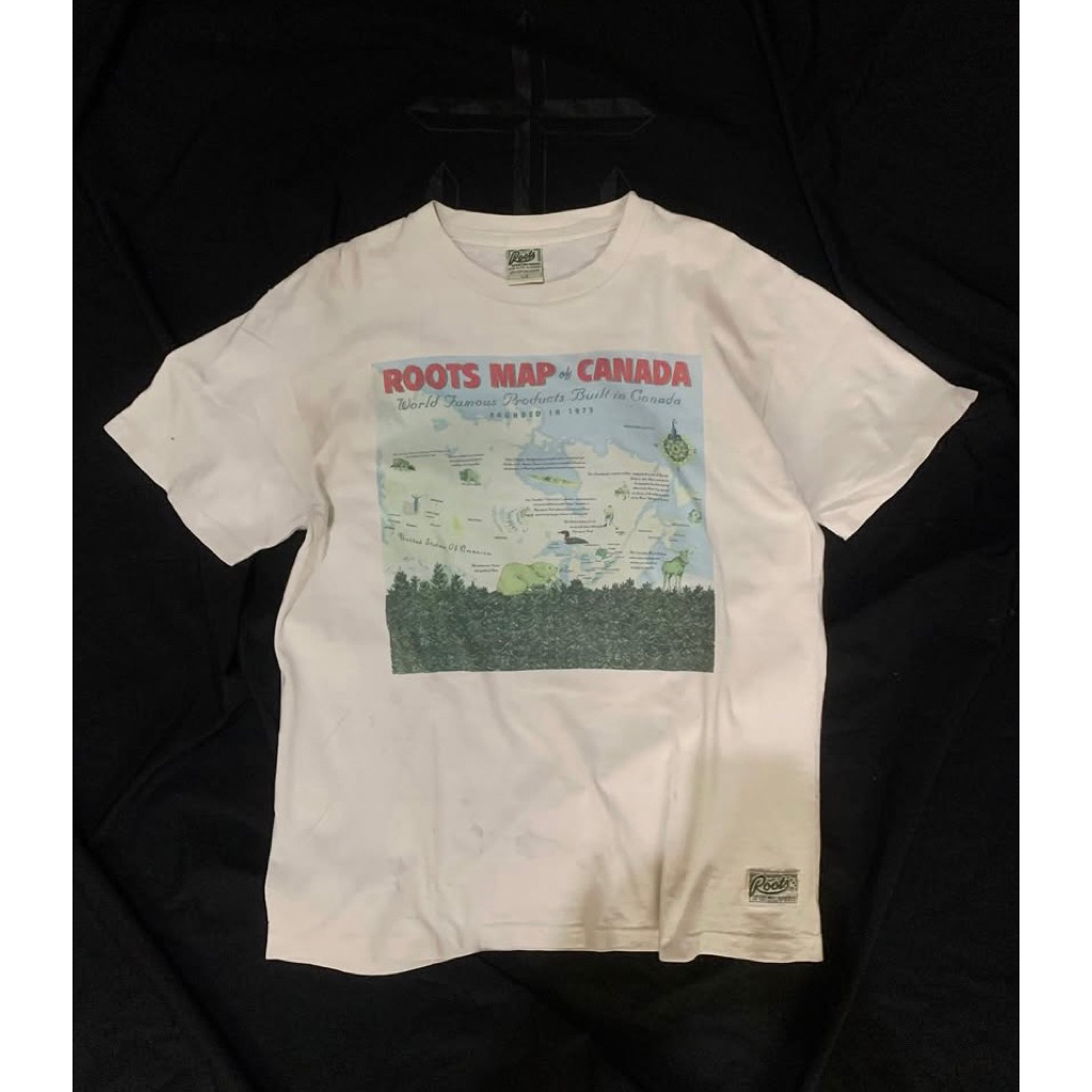 TEE ROOTS OF MAP CANADA VINTAGE 1973