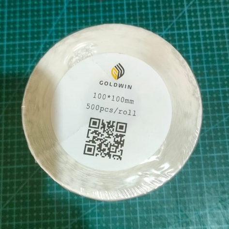 

Kertas Thermal Label Goldwin 100x100mm isi 500pcs