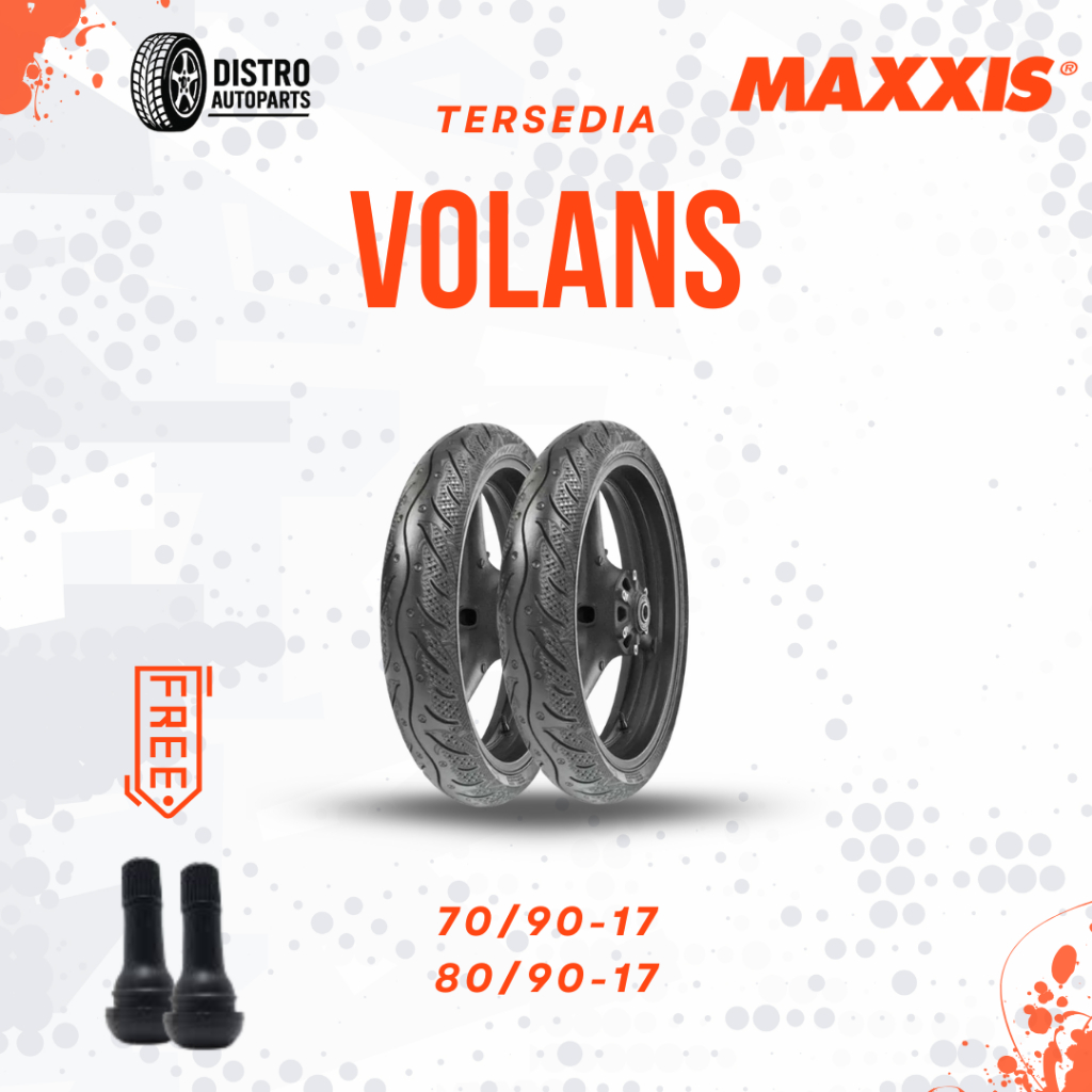 Ban Motor Ring 17 Maxxis Volans Sepasang  70/90 & 80/90 tubles Revo Sonic Satria FU  Karisma