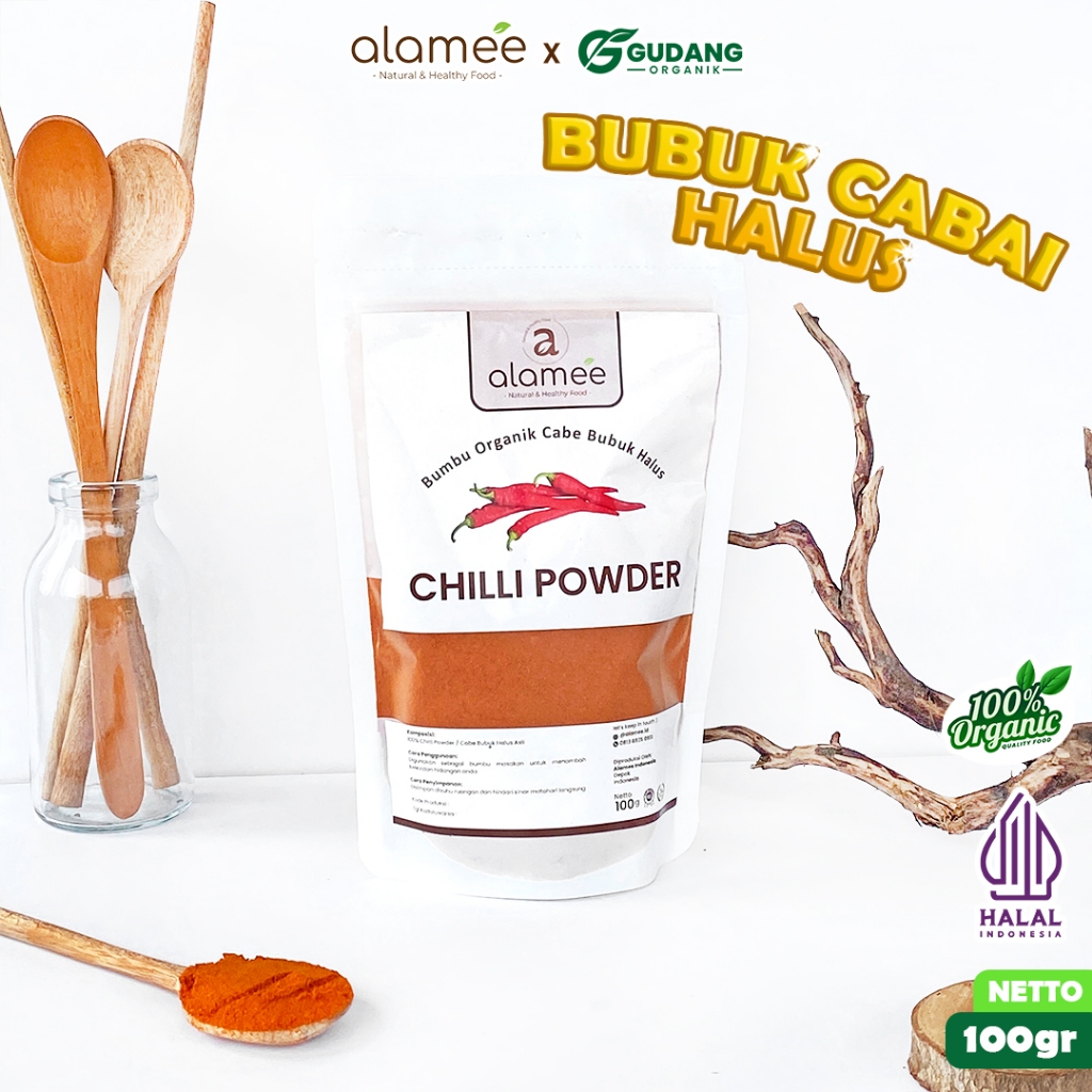 

alamee bumbu organik cabe bubuk kasar 100 gram pedas menggigit aroma pedas tanpa pengawet pilihan