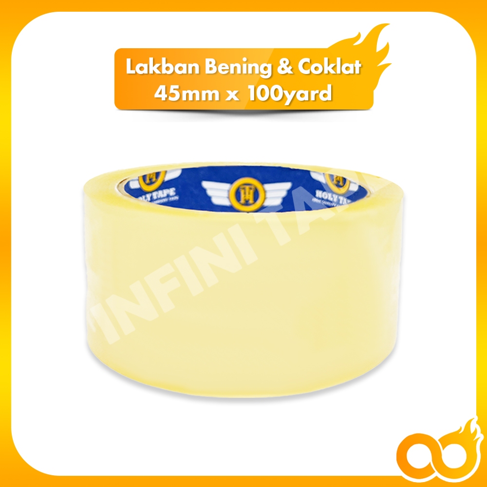 

PROMO Lakban Bening - Lakban Coklat Holytape Ekonomis 45mm x 100 Yard Kualitas Terbaik