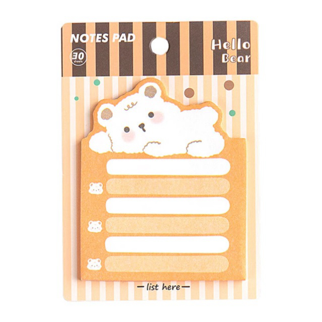 

Super Kawaii - [SK70] Sticky Notes memo catatan tempel gambar bentuk karakter kartun animal cartoon lucu anak