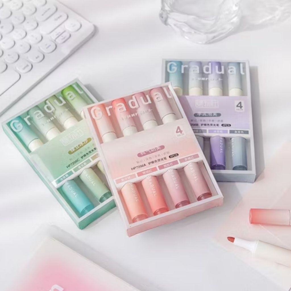 

4 in 1 Higliter Satu Set/ Satu Set 4pcs Higliter Pastel Aesthetic/ Spidol Aesthetic Pastel