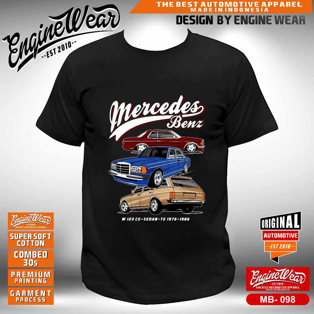 kaos mercedes benz W123 W124 W203 W202 W204 W210 W211 W212 W140 tshirt mercy tiger baju mobil klasik