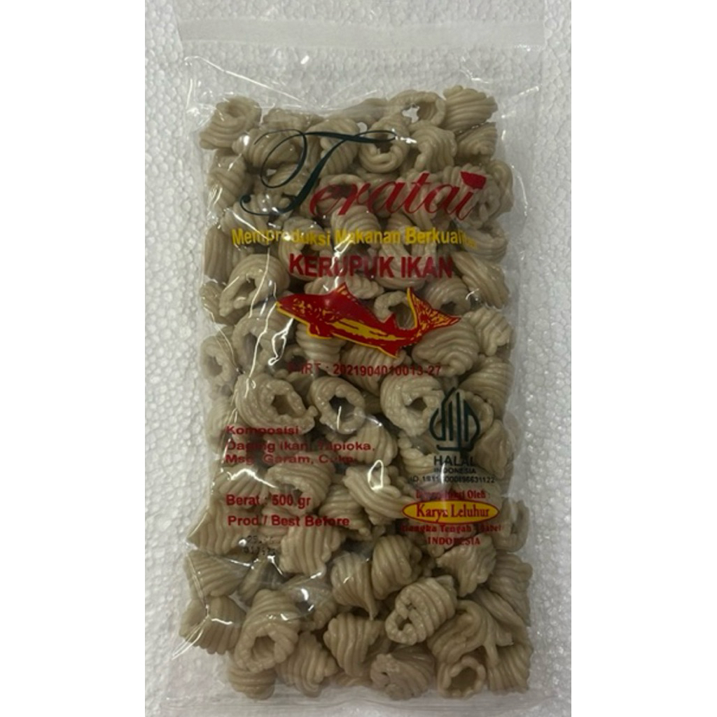 

Kerupuk ikan mentah bentuk per siap digoreng