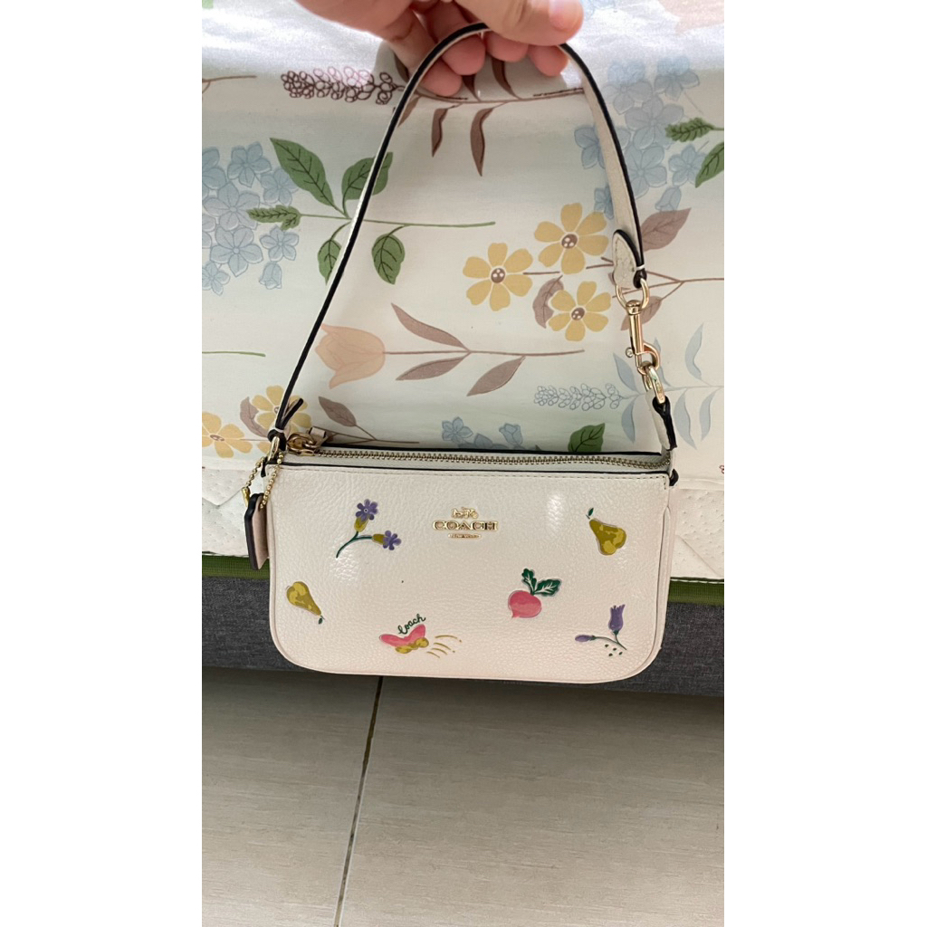 preloved coach nolita 19 with dreamie veggie print chalk