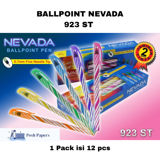 

BOLPOINT NEVADA 923 ST Pulpen ulir ( 1 Pack isi 12 pcs)