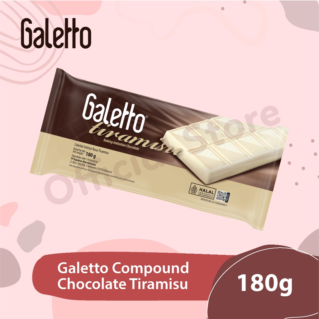 

[oddsolshop] pekanbaru/Galetto White Chocolate 180GR Compound Cokelat Putih Coklat