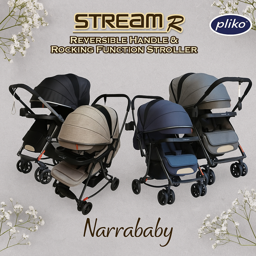 Stroller Pliko Stream / Stream R / Pliko Sierra R Kereta Dorong Bayi Bisa Ayun