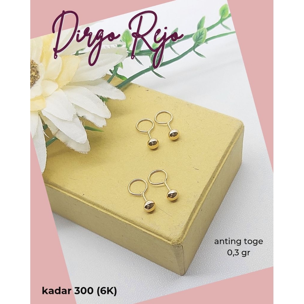 Anting Toge Mrican Polos (kadar 300 / 6K)