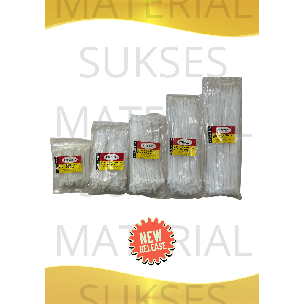 

KABEL TIES CABLE TIES KABLE TIS 4.8MM TEBAL ISI 1 PACK 100PCS MURAH PUTIH HITAM