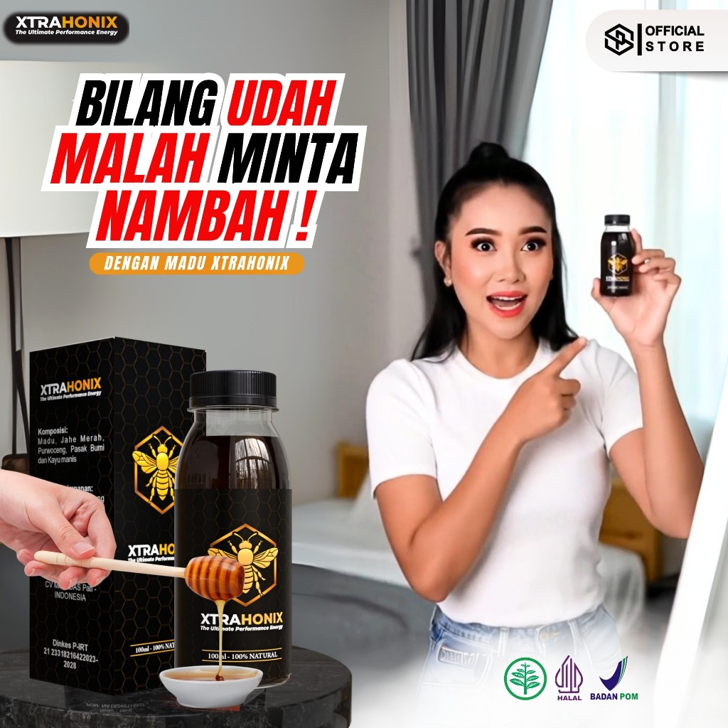 

wadistroalip XTRAH Madu Herbal Kuat Stamina Tahan Lama Pum 100ml