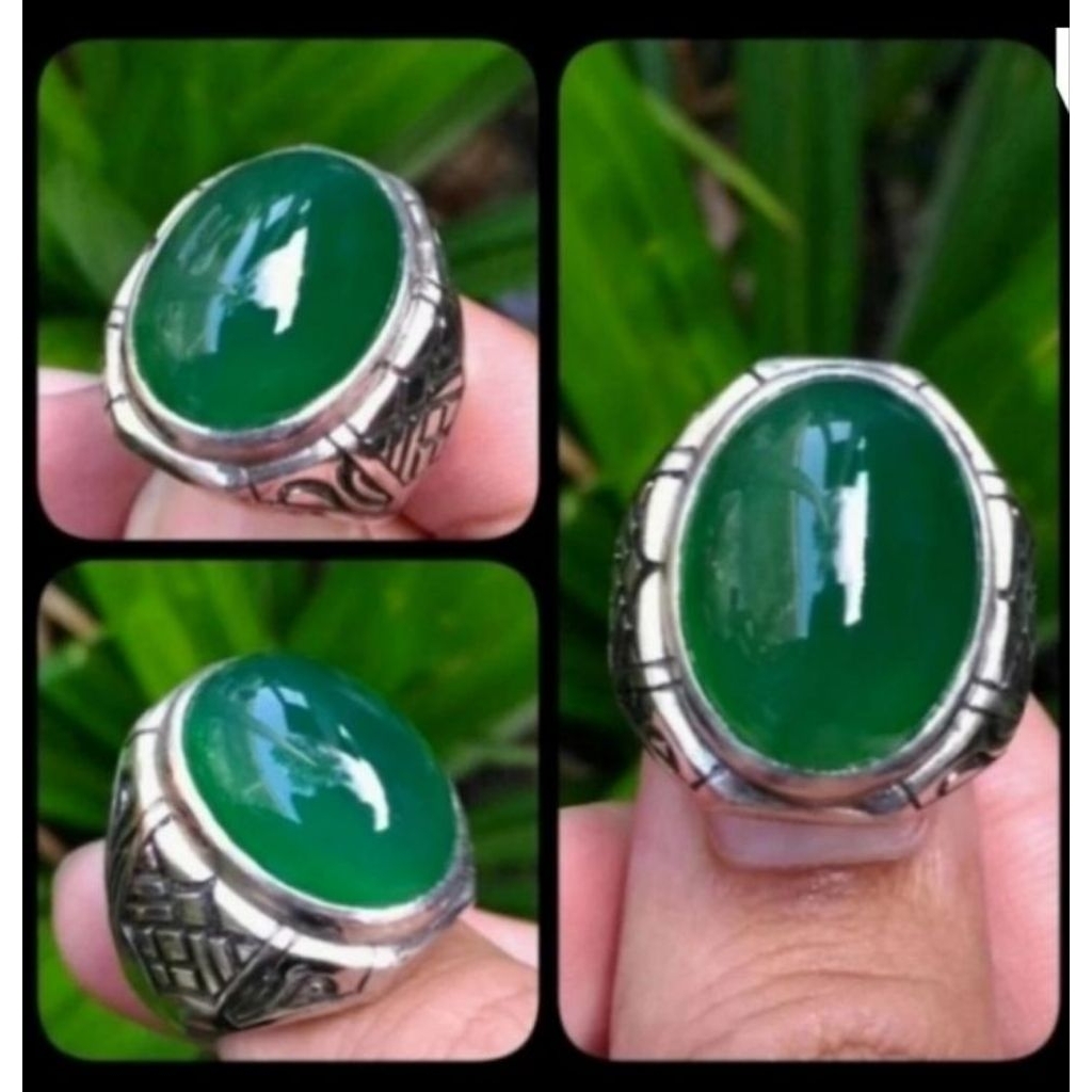 cincin batu hijau garut natural