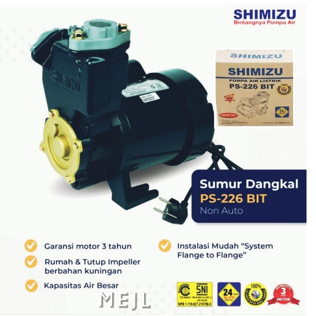 POMPA AIR  NON OTOMATIS SHIMIZU PS-226 BIT