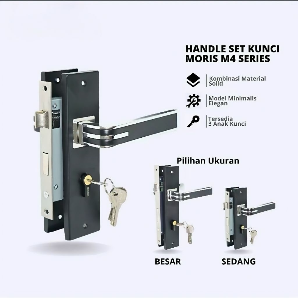 handle kunci set kunci pintu rumah handle pintu kamar merk MORIS/HENDSO