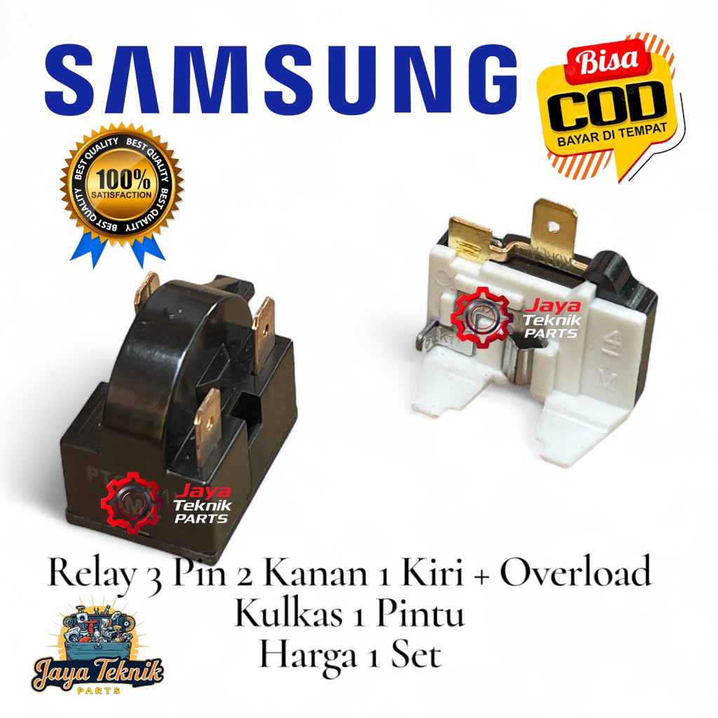 Set Relay 3 Pin Overload Kulkas Samsung 1 Pintu / Overload Kulkas Samsung