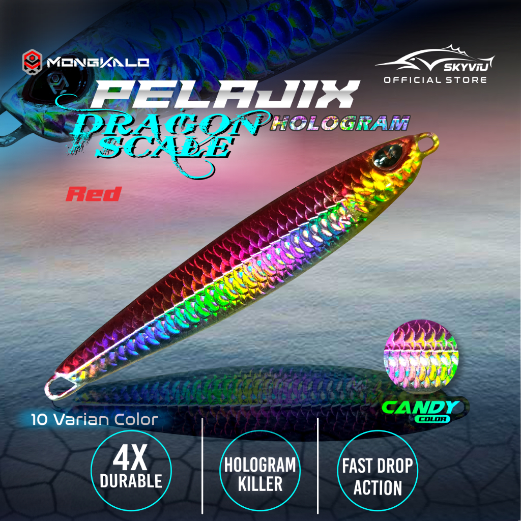 Mongkalo Pelajix Sisik-Kecil noGID noMotif Candy 10 Merah