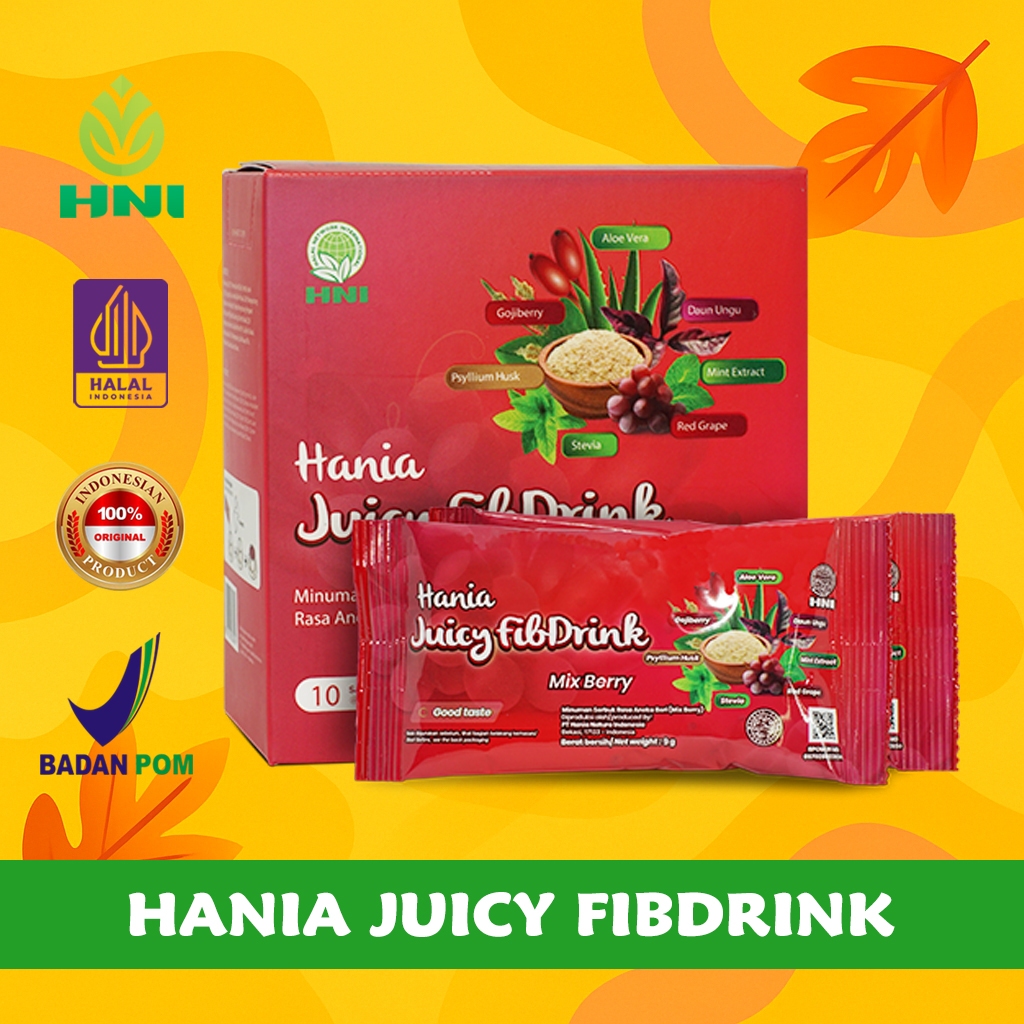 

HANIA JUICY FIBDRINK - Minuman serbuk rasa aneka buah