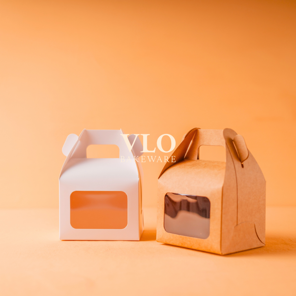 

[1 SET ISI 10 PCS] Kotak kue hampers | box kue | gable box | kotak kue slice bolu pudding