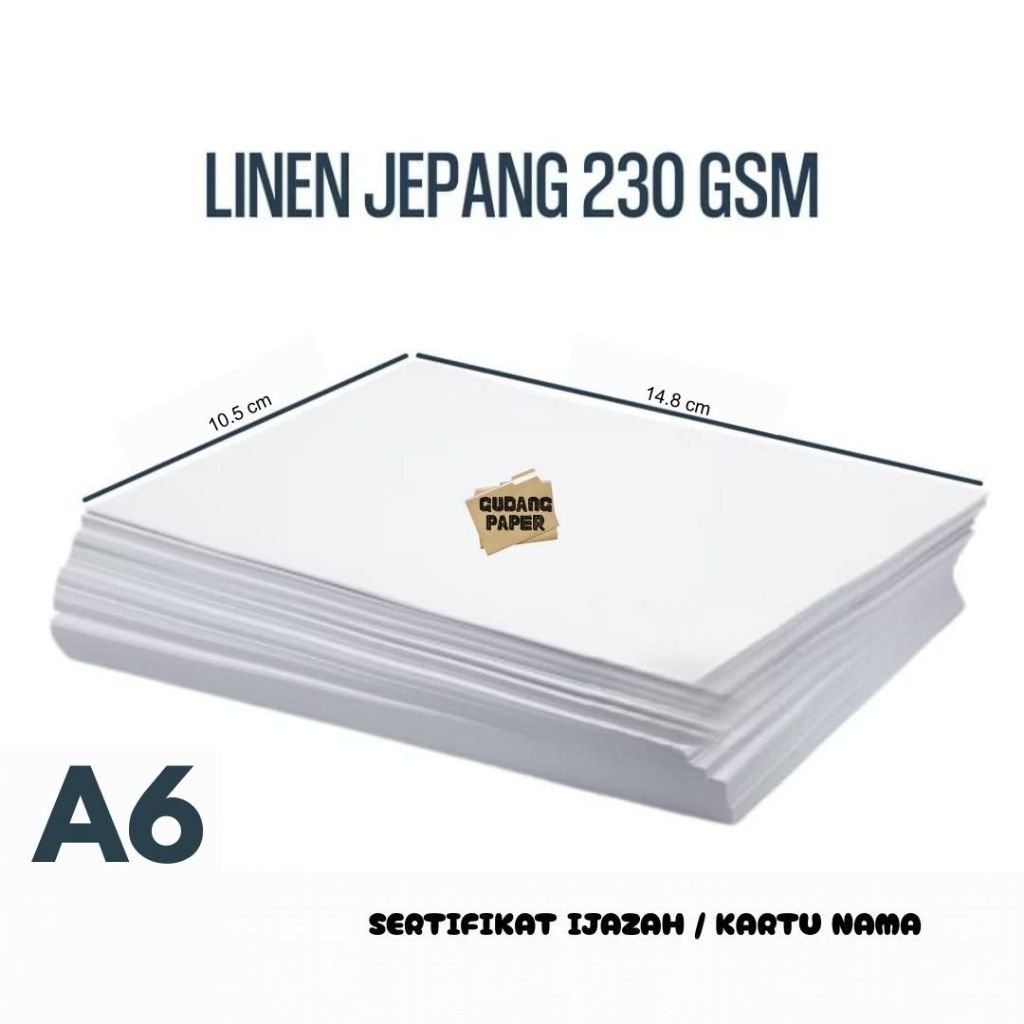 

Kertas Sertifikat Linen A6 isi 100 Lembar / Kertas Sertifikat A6 Linen