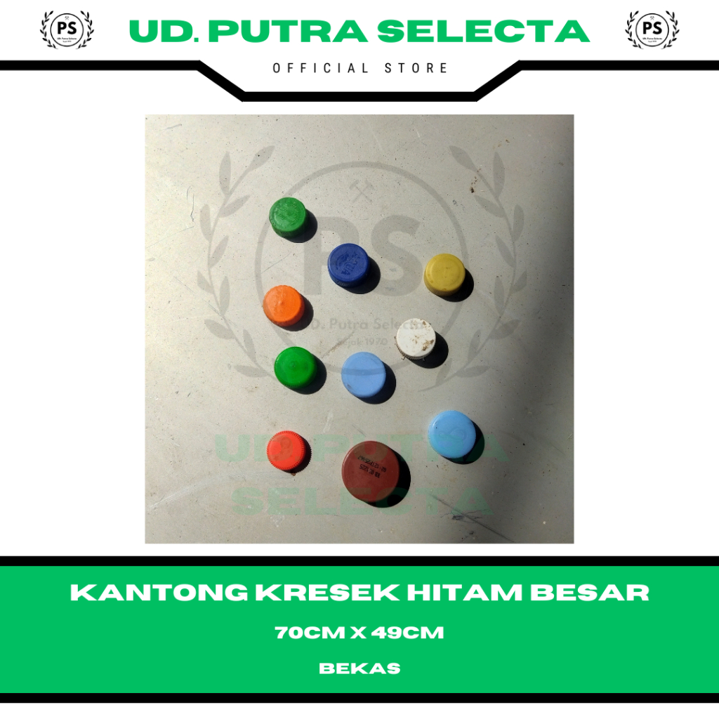 Tutup Botol Plastik Bekas Berbagai Warna