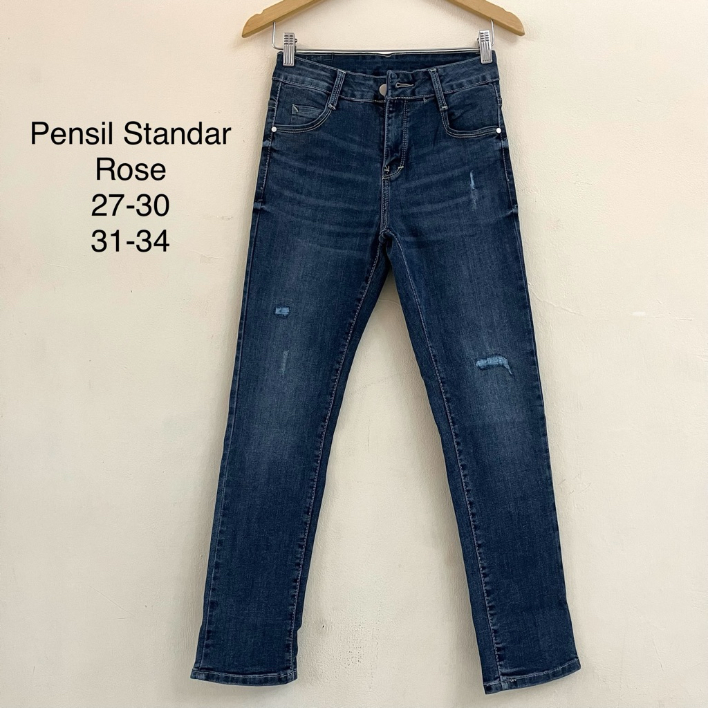 CELANA JEANS SKINNY STANDAR WANITA ROSE DARK EVODOM JEANS