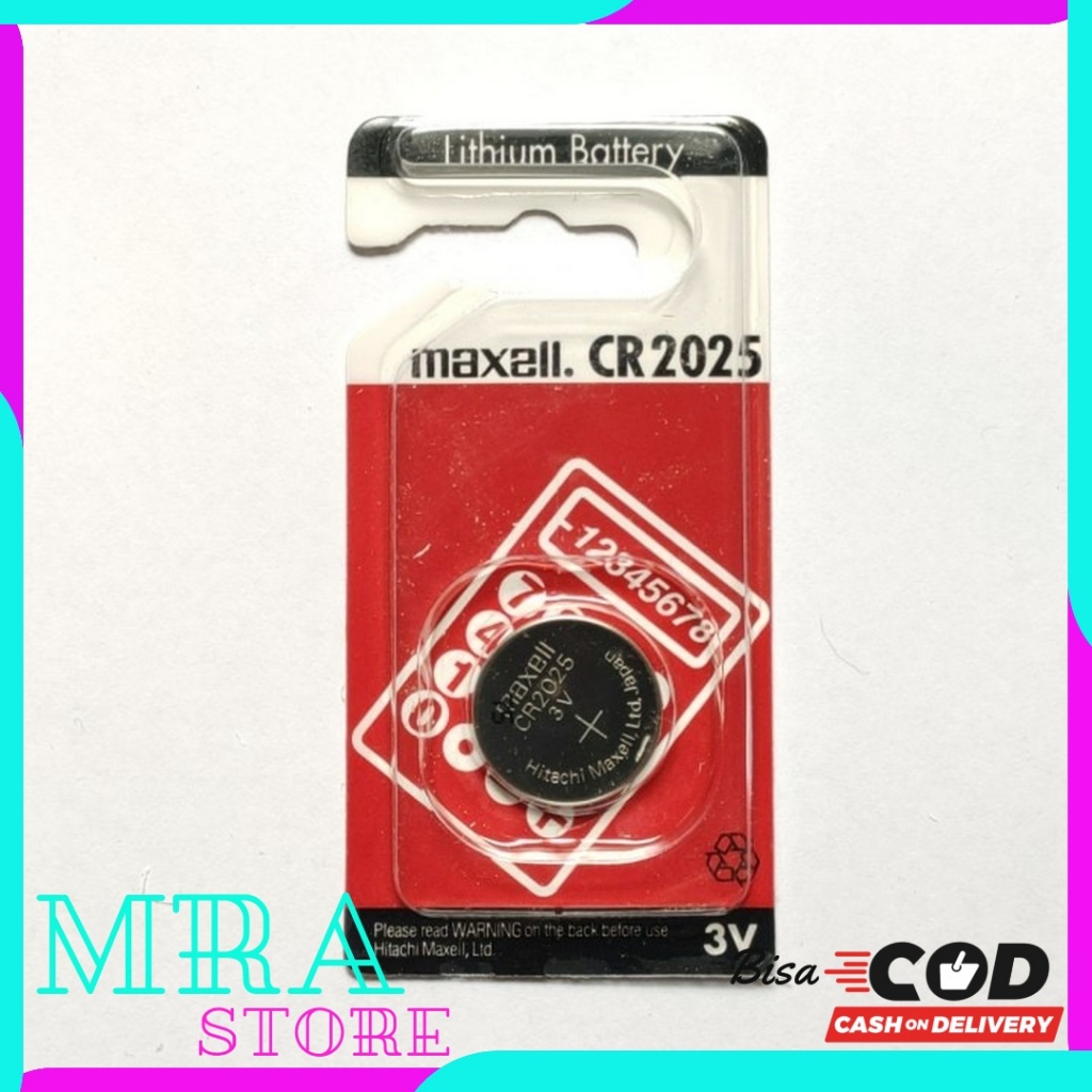 Baterai Maxell CR2025 3V Original Lithium Battery Made In JAPAN Batrai Jam Tangan CR 2025 Original S