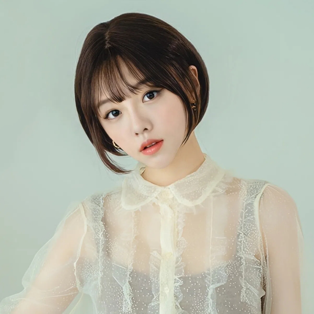 Wig wanita full kepala/wig korean style/wig rambut pendek/ wik rambut wanita pendek wig daily rambut