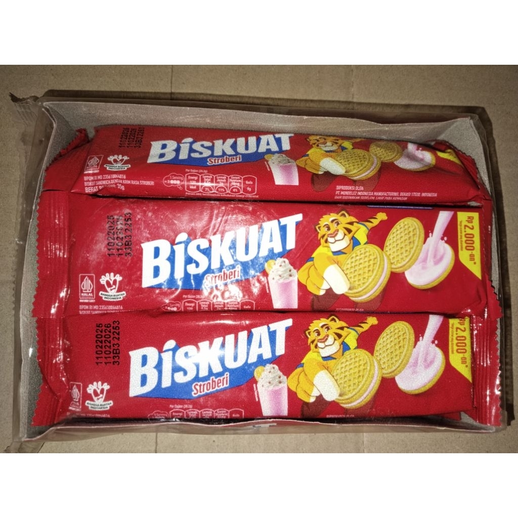 

Biskuat Stroberi 420 gr isi 12 Bungkus @ 35 gr