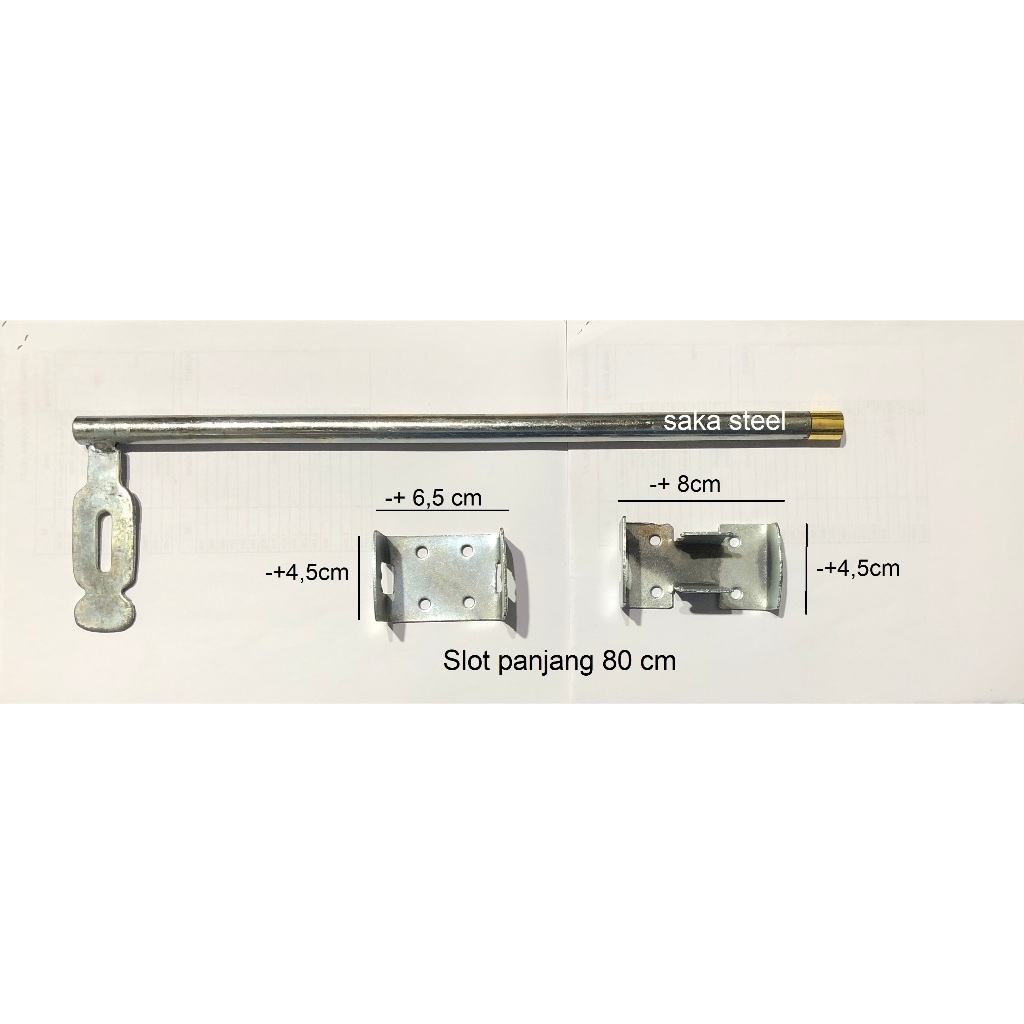Slot Panjang 40cm & 80cm | Grendel Atas Bawah | kuncian pintu gerbang garasi pintu besi dan kayu