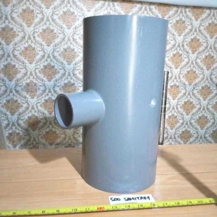 Reducer Tee AW 6" x 3" PVC Rucika - Reducing Tee