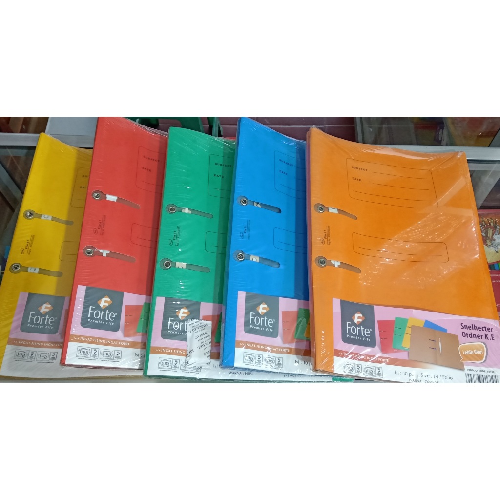 

Forte Map Snelhecter K.E CUCI GUDANG 1 Pack/10Pcs - Size F4/Folio Map Berbahan Dasar Kertas Premium untuk Dokumen Kantor Sekolah Warna Merah Kuning Orange Biru Hijau