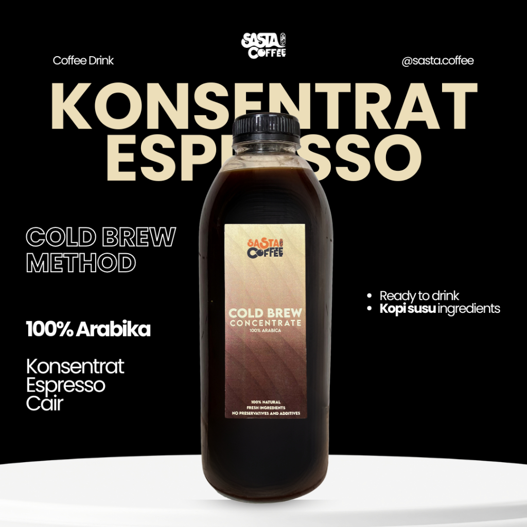 

Konsentrat Kopi Bahan Kopi Susu Espresso Cair Cold Brew 100% Full Arabika