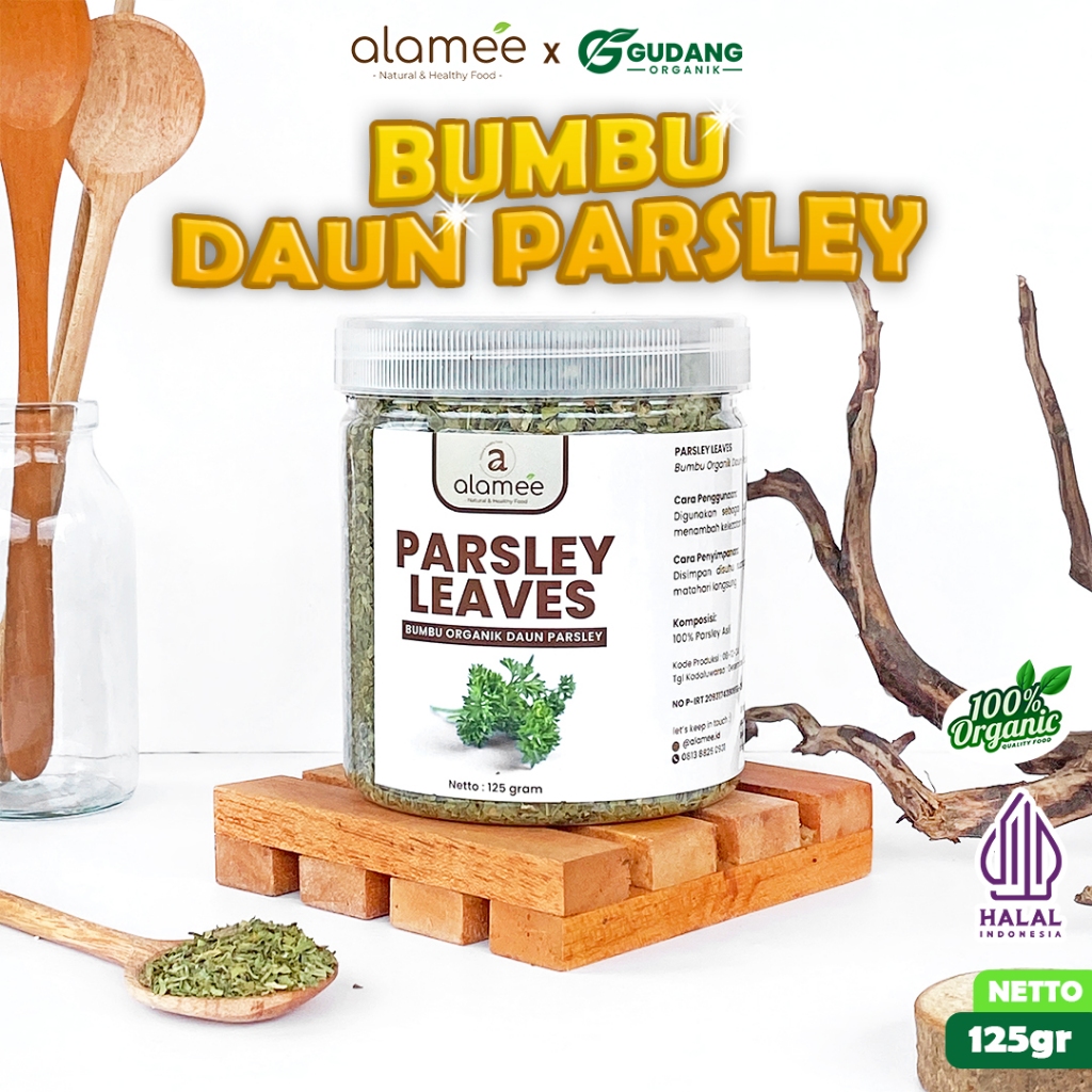 

alamee bumbu organik parsley toples dengan bumbu serbaguna tanpa pengawet adalah pilihan alami