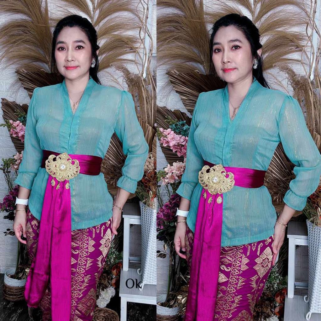 Kebaya Jadi Sifon Metalik Terbaru | Kebaya Bali | Kebaya Jadi Bali | Kebaya Brokat