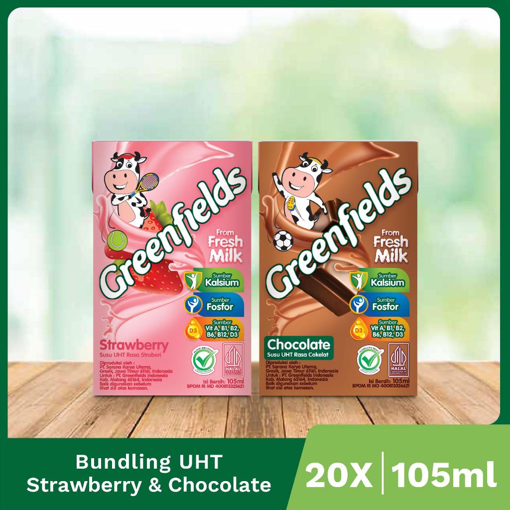 

Susu Greenfields UHT Strawberry & Chocolate 105mL x 20psc