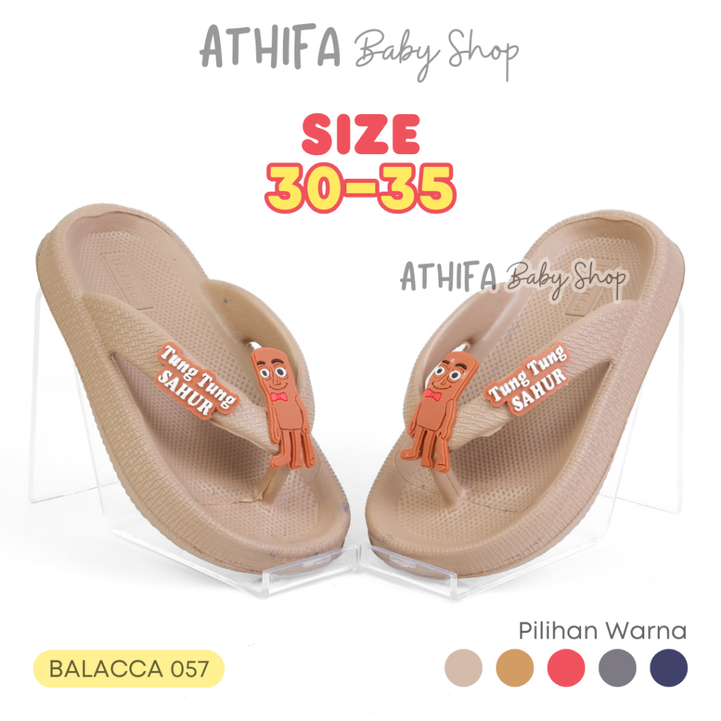 Sandal Jepit Karet Anak Laki 4 5 6 7 8 9 10 Tahun Karakter Anomali Tung Tung Sahur BALACCA 057T Size