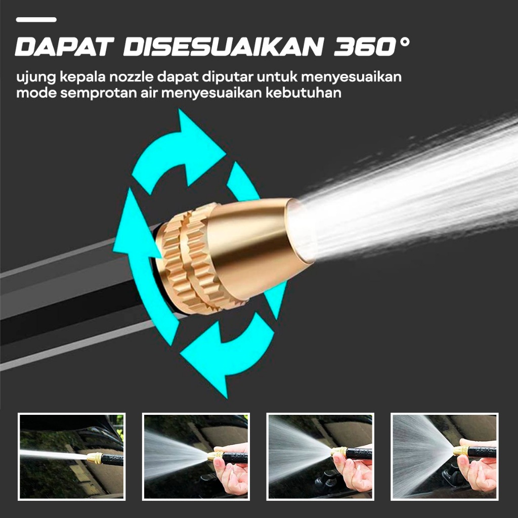 Hai Mampir Shop Ralali 1 Set Paket Selang Air Universal Selang Elastis Dop Semprotan Nozzle Model