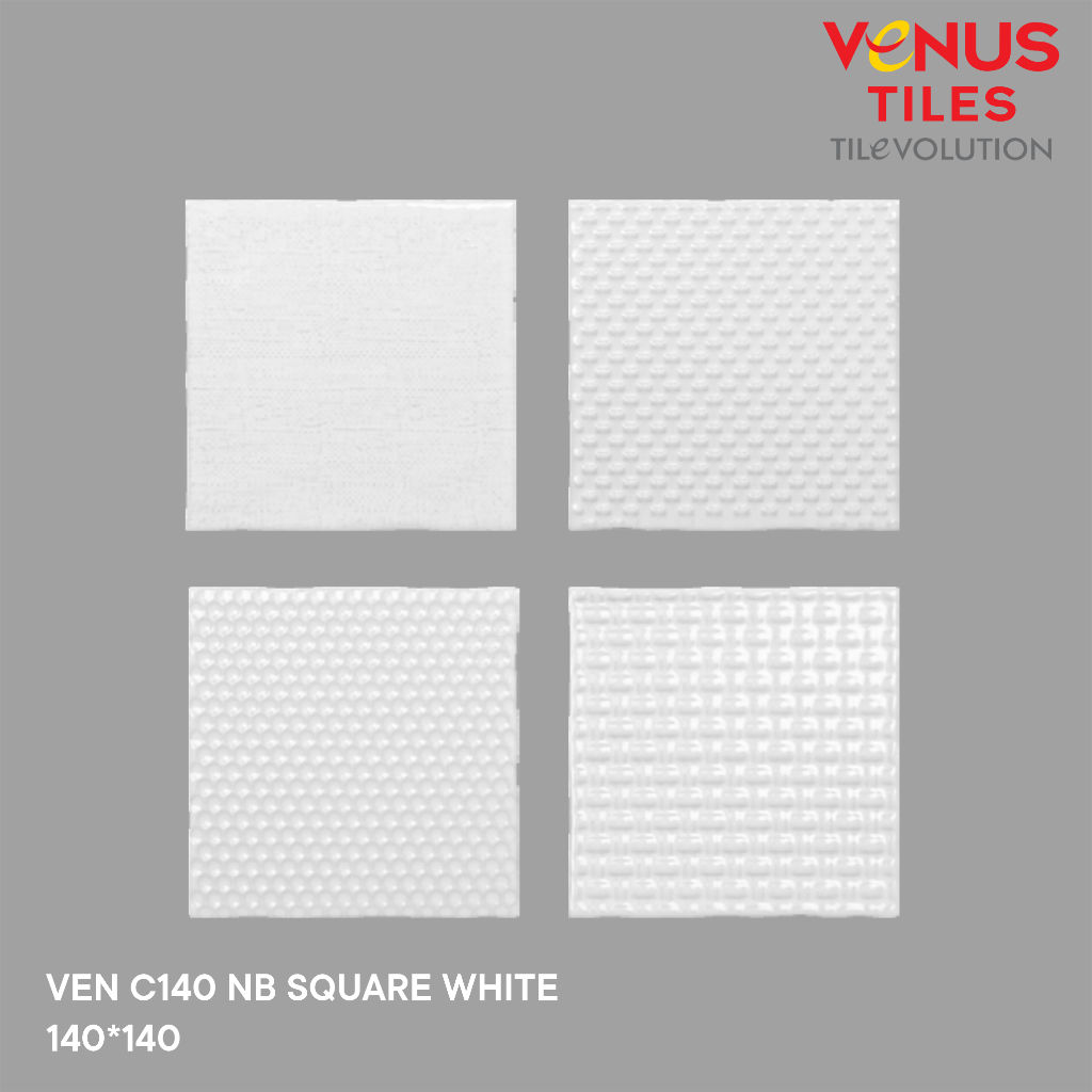 Venus Tiles - Keramik Dinding Interior NB Square White 140x140