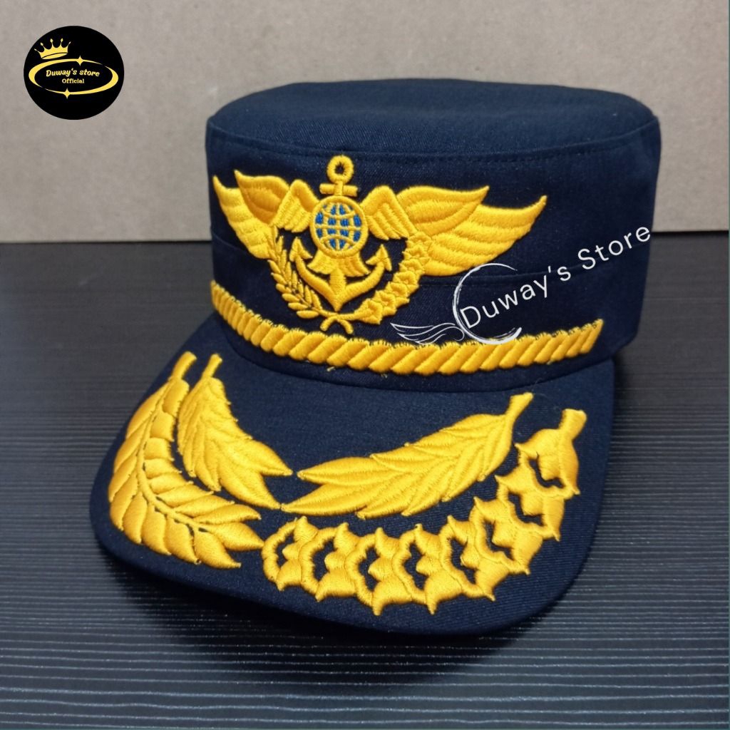 TOPI KOMANDO DISHUB/PERHUBUNGAN GOL 4C (Dua ray) FREE BORDIR NAMA - TOPI KOMANDO DISHUB PADI KAPAS D